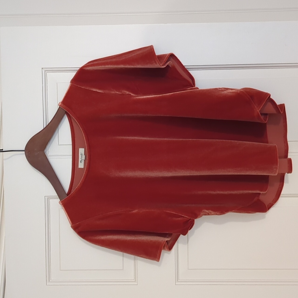 Madewell batwing velvet top